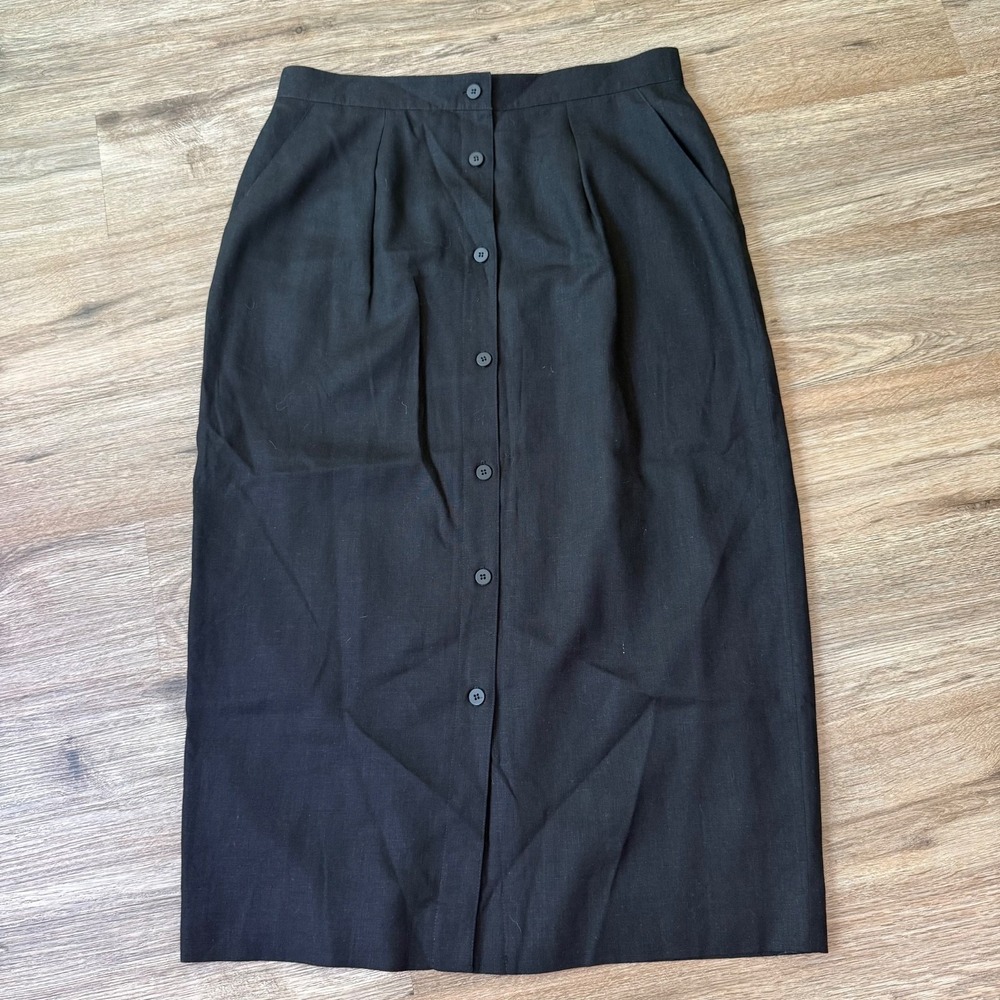 Jones New York Black Button-Front Maxi Skirt - Picture 2 of 9